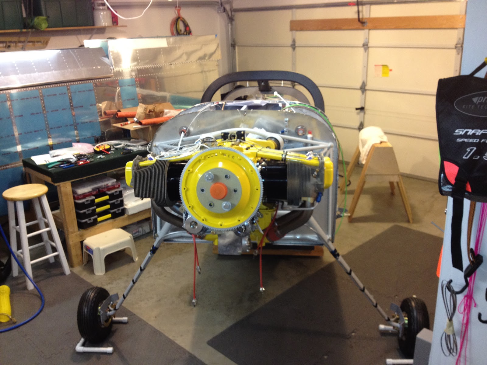 Chad and Bekah's RV-7: Hung the Engine